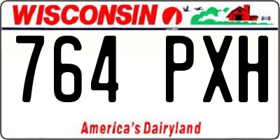 WI license plate 764PXH