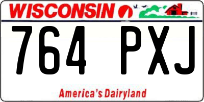 WI license plate 764PXJ