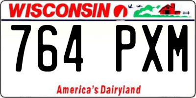 WI license plate 764PXM