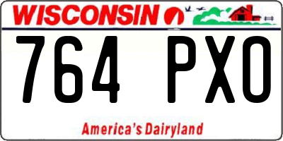 WI license plate 764PXO