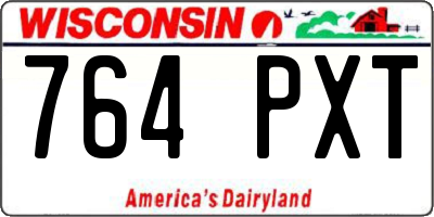 WI license plate 764PXT