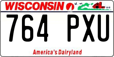 WI license plate 764PXU