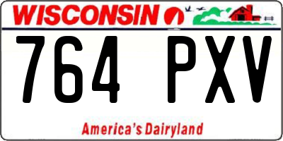 WI license plate 764PXV