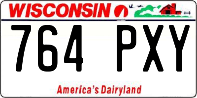 WI license plate 764PXY
