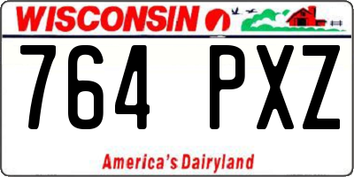 WI license plate 764PXZ