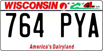 WI license plate 764PYA