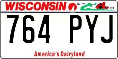 WI license plate 764PYJ