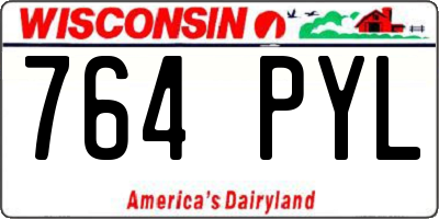 WI license plate 764PYL