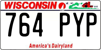 WI license plate 764PYP