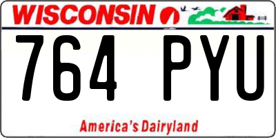 WI license plate 764PYU