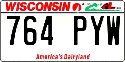 WI license plate 764PYW