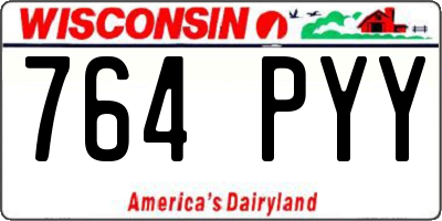 WI license plate 764PYY