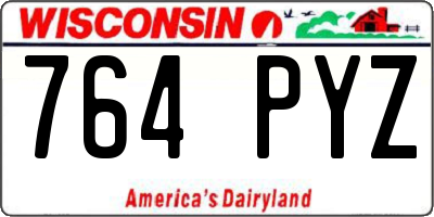 WI license plate 764PYZ