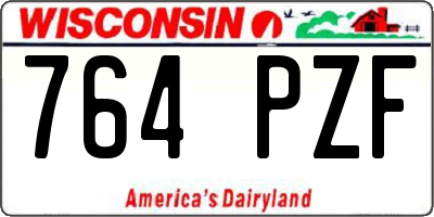 WI license plate 764PZF