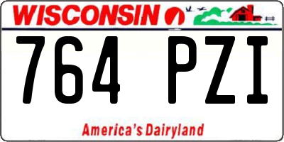 WI license plate 764PZI