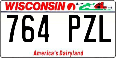 WI license plate 764PZL