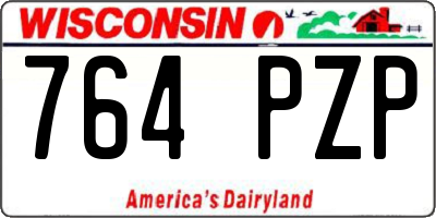 WI license plate 764PZP