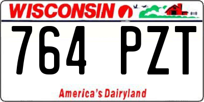 WI license plate 764PZT
