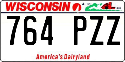 WI license plate 764PZZ