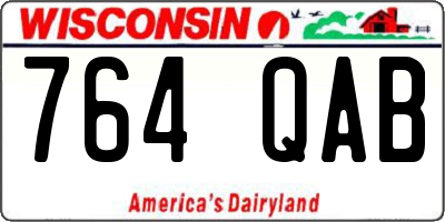 WI license plate 764QAB