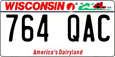 WI license plate 764QAC