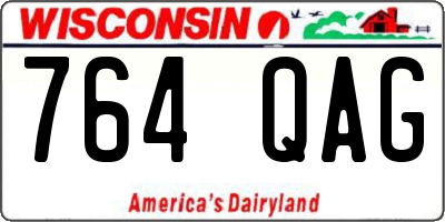 WI license plate 764QAG