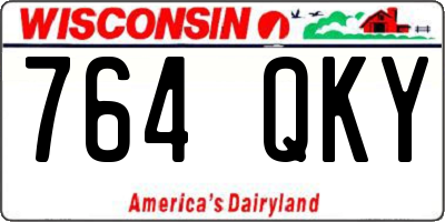 WI license plate 764QKY