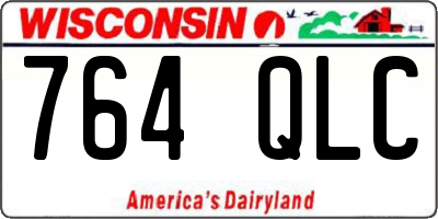 WI license plate 764QLC