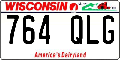 WI license plate 764QLG