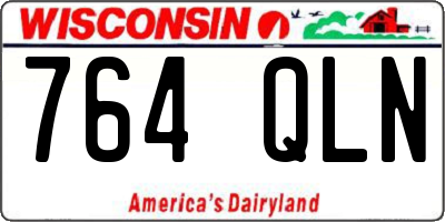 WI license plate 764QLN