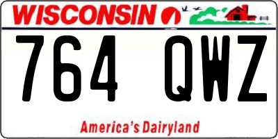 WI license plate 764QWZ