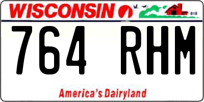 WI license plate 764RHM