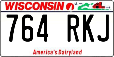 WI license plate 764RKJ