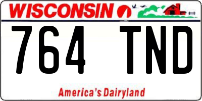 WI license plate 764TND