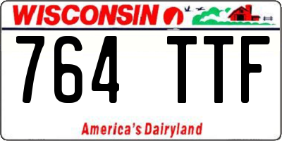 WI license plate 764TTF