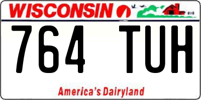 WI license plate 764TUH