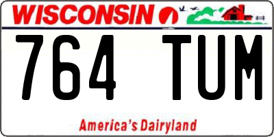 WI license plate 764TUM
