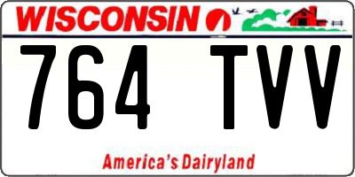 WI license plate 764TVV