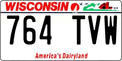 WI license plate 764TVW