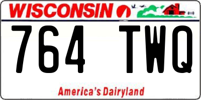 WI license plate 764TWQ