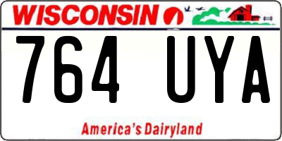 WI license plate 764UYA