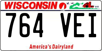 WI license plate 764VEI