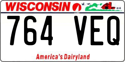 WI license plate 764VEQ