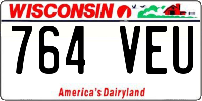 WI license plate 764VEU