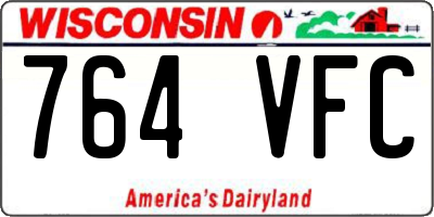 WI license plate 764VFC