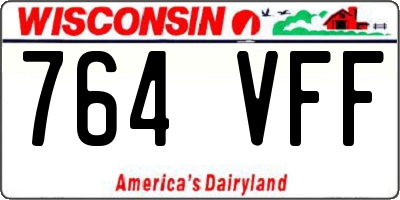 WI license plate 764VFF