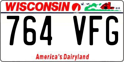 WI license plate 764VFG