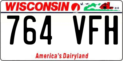 WI license plate 764VFH