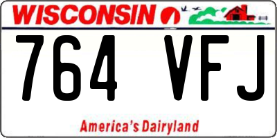 WI license plate 764VFJ
