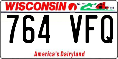 WI license plate 764VFQ